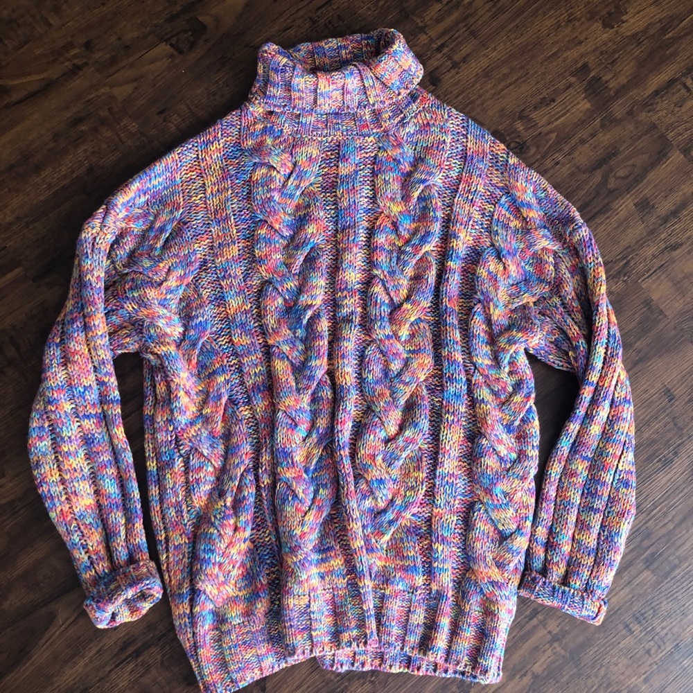 NanaMacs Multicolor Cable Knit Sweater